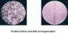 Figure 1 - Product before and after homogenization (Alfa Laval)
