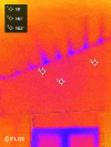 Figure 1 - Visualization of a thermal bridge using a thermal imaging camera (top of joinery)